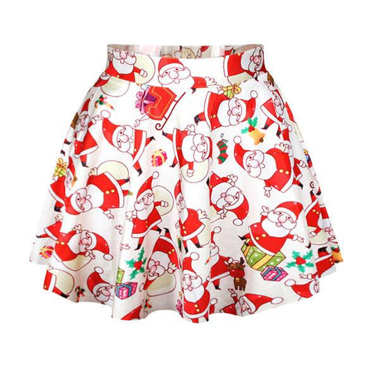 Lovely Christmas Santa Short Skirt
