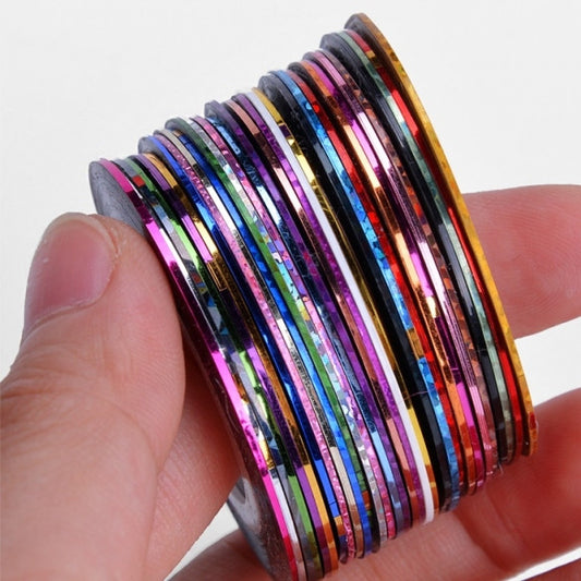 30Pcs Mixed Colors Rolls Striping Tape Line DIY Nail Art Tips Decoration Sticker Nail Care