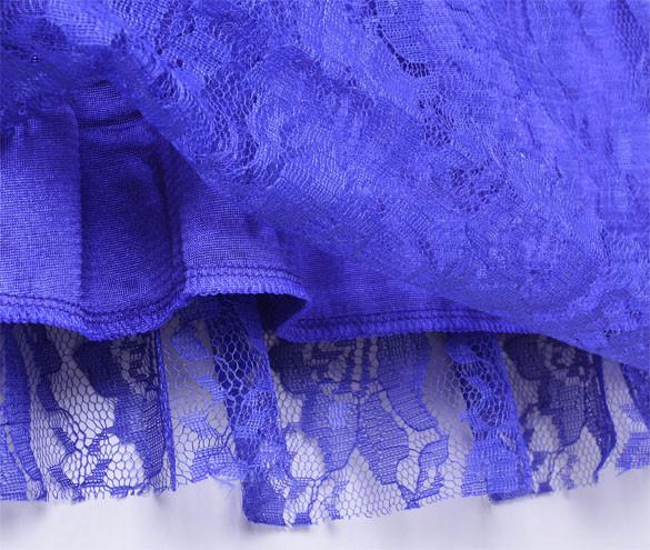 Slim Purple Lace Short Tank Dress - MeetYoursFashion - 5