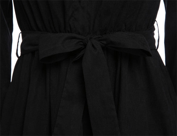 Women's Casual Long Sleeve Lapel Elegant Dress - MeetYoursFashion - 10