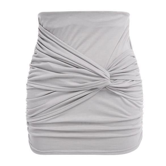Wrap Draped Slim High Waist Mini Skirt - MeetYoursFashion - 7