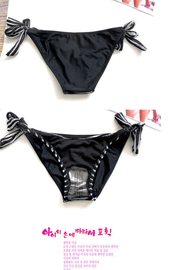 Bandage Striped Swimwear Bikini Set - MeetYoursFashion - 8