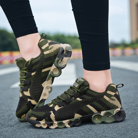Camouflage Lace Up Breathable Chunky Sneakers
