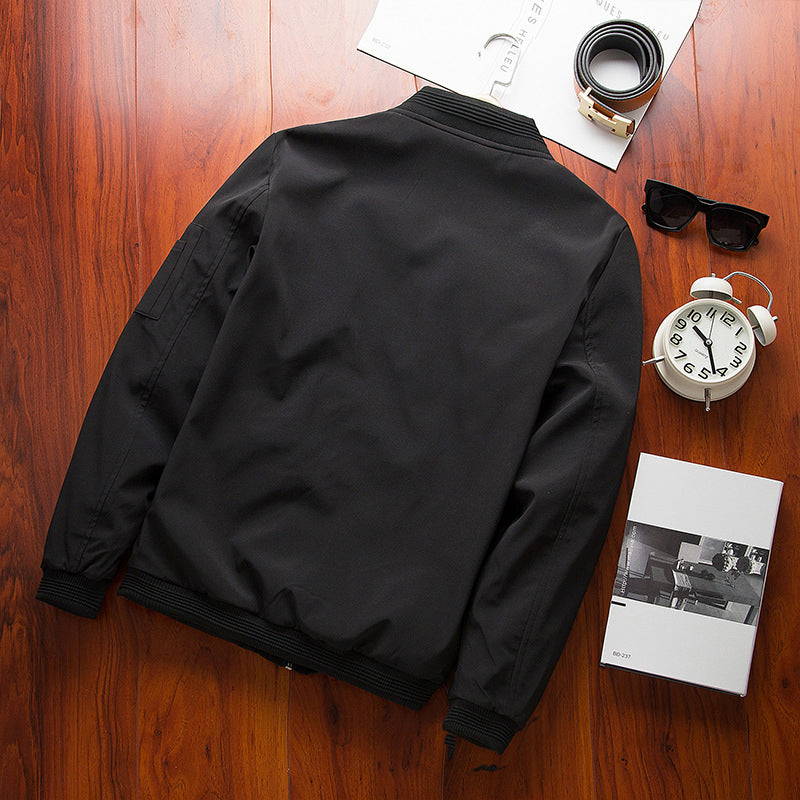 Spring New Men's Bomber Zipper Jacket Male Casual Streetwear Hip Hop Slim Fit Pilot Coat Men Clothing