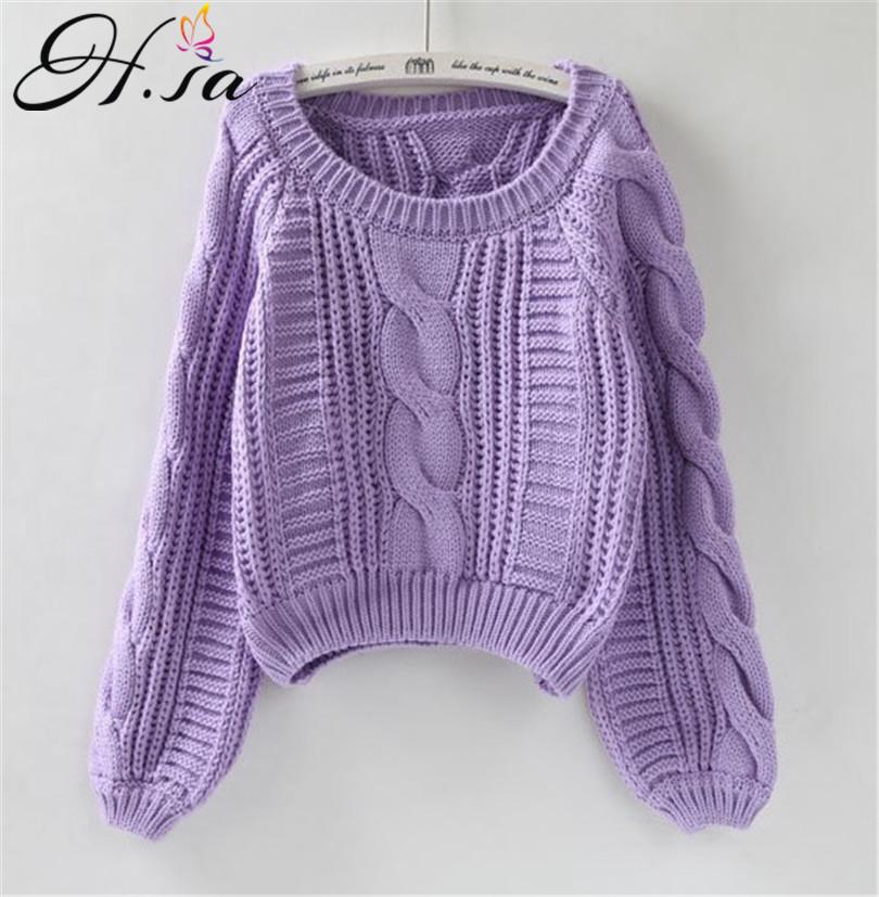 Femininas Women Pull Sweaters New Yellow Sweater Jumpers Candy Color Harajuku Chic Short Sweater