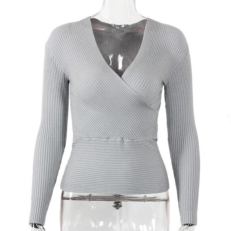 Sexy Winter Knitted Sweater V Neck Cashmere Sweater Female Sweaters And Pullovers Autumn Long Sleeve Sweater Jumper