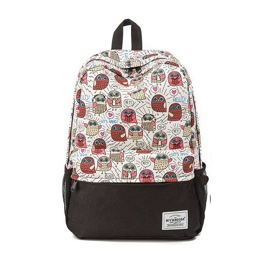 Women Backpacks For Teenage Girls Floral Printed School Bags Travel Leisure Laptop Backpack Female Canvas Backpacks