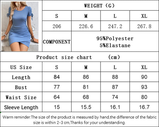 Slimming Irregular Short Sleeve Body-shaping Effect Knit Dress