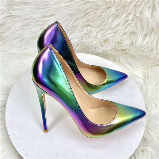 Colorful Sheep Pattern Pointed-toe Stiletto Party Shoes