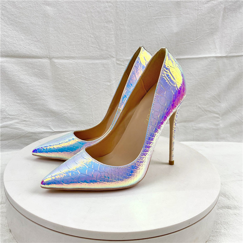 Laser-Cut Shoes | Snake Pattern Shoes | Pointed-toe Shoes