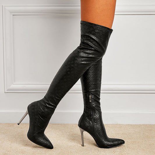 Stylish and Sexy Pointed Toe Over the Knee Boots