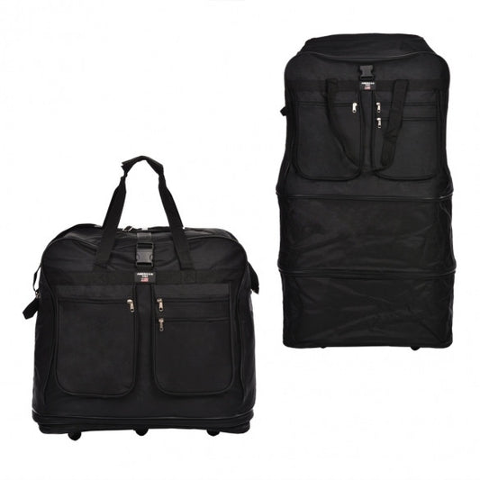 New Fashion Black Multi Function 360 Deg; Rolling Wheeled Folding Large Capacity Luggage Bag