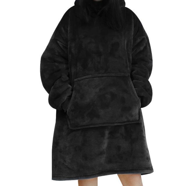 Oversized Hoodie Oversize Winter Fleece Blanket With Sleeves Sweatshirts