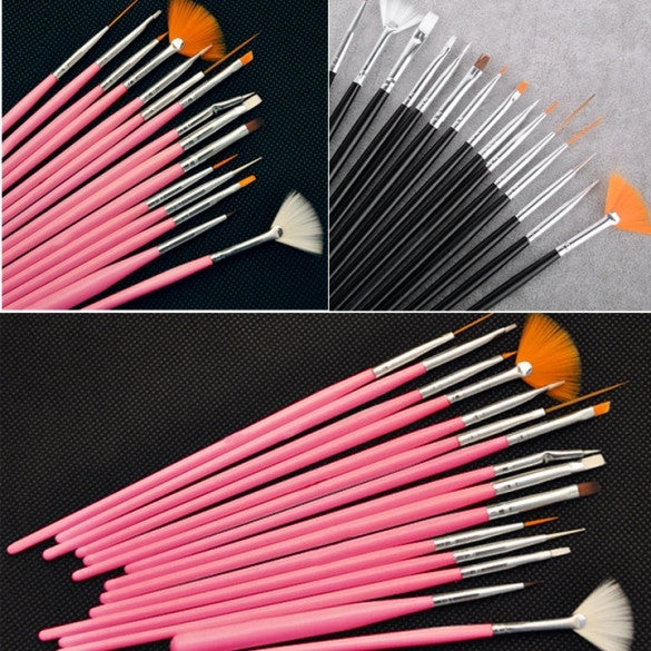 15pcs Professional Nail Art Brush Set Design Painting Pen