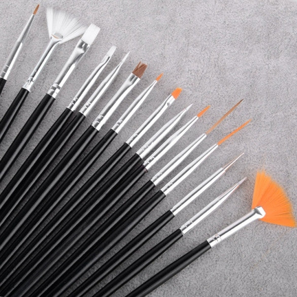 15pcs Professional Nail Art Brush Set Design Painting Pen
