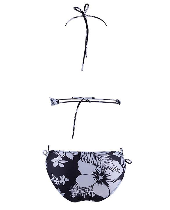 Push Up Flower Print Bikini Set with Cover - Meet Yours Fashion - 4
