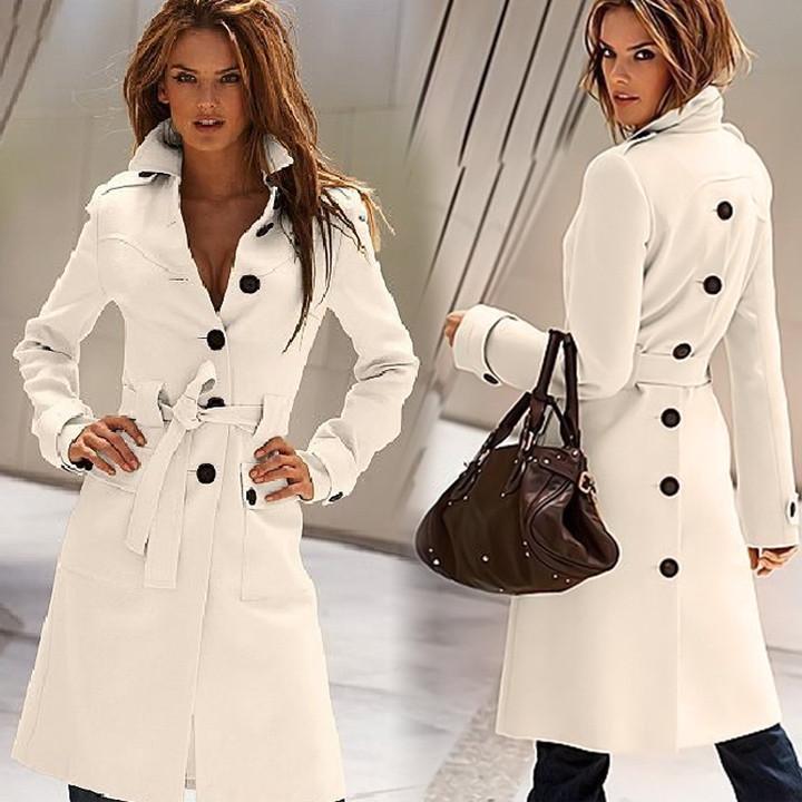 Warm Wool Blend Military Trench Coat - Meet Yours Fashion - 4