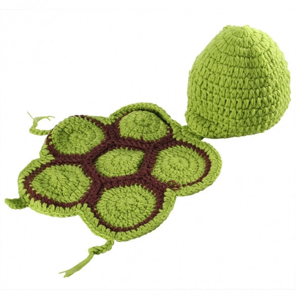 Newborn Baby tortoise hat Infant Knit Sweater Crochet  photography prop hat Outfit