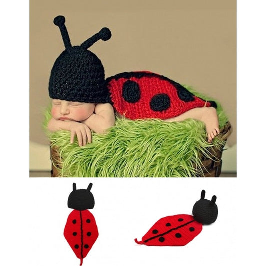 Newborn Boy Girl Baby Cute Crochet Knit  Ladybird Costume Photography Photo Prop Hat Outfit
