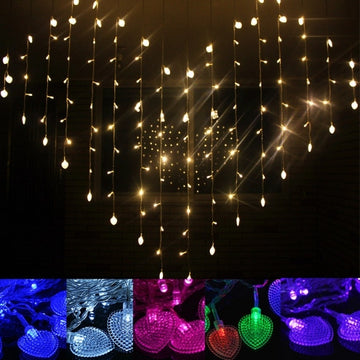 New Beautiful Colorful 128 LED String Fairy Heart Lights 3M