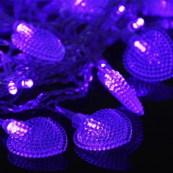 New Beautiful Colorful 128 LED String Fairy Heart Lights 3M