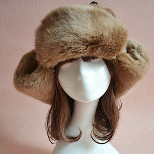 New Fashion New Faux Fur Hat Cap For Winter Fuzzy Cap