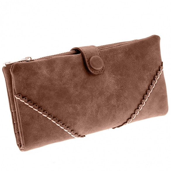 New Women's Fashion Long Wallet Retro Button Handbag Wallet Purse