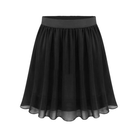 Medium Waist Chiffon Pleated Mini Casual Party Skirt - MeetYoursFashion - 4