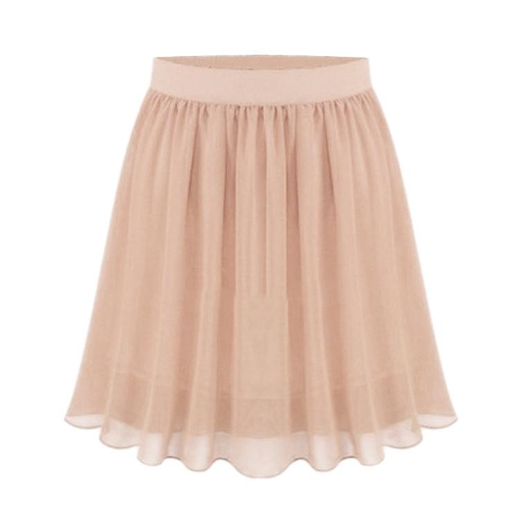 Medium Waist Chiffon Pleated Mini Casual Party Skirt - MeetYoursFashion - 8