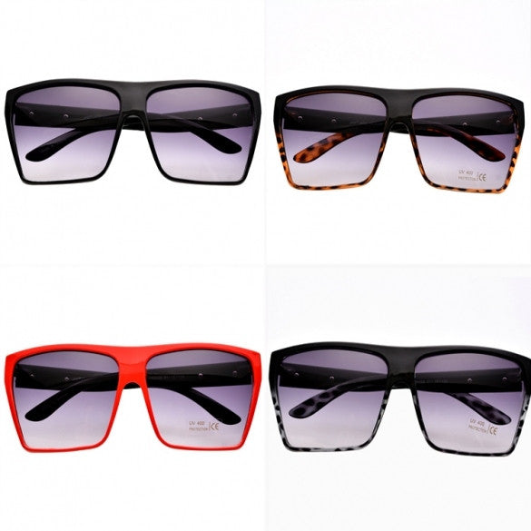 Unisex Retro Style Square Plastic Oversized Frame Eye Glasses Sunglasses