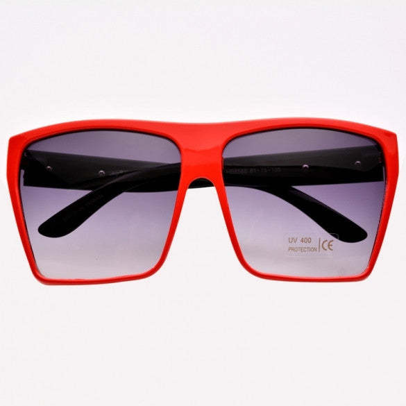 Unisex Retro Style Square Plastic Oversized Frame Eye Glasses Sunglasses