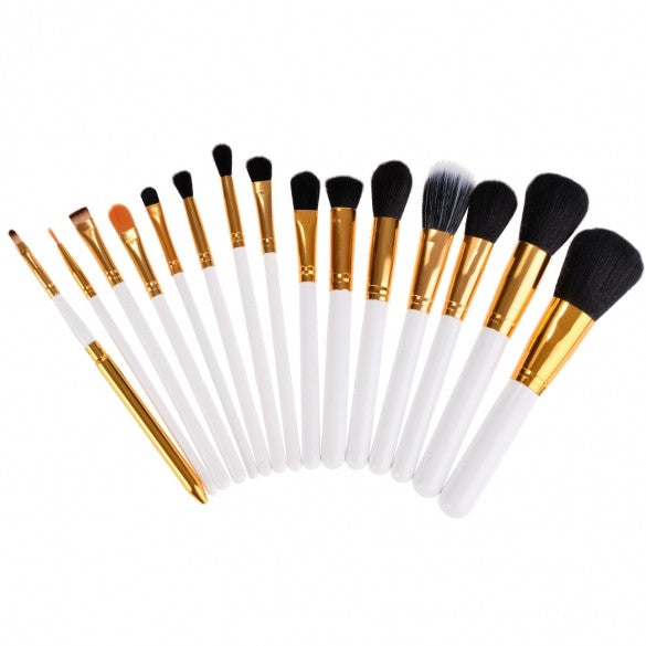 New Fashion Lady Women's 15pcs Makeup Brushes Set Powder Foundation Eye Shadow Eyeliner Lip Brush Tool