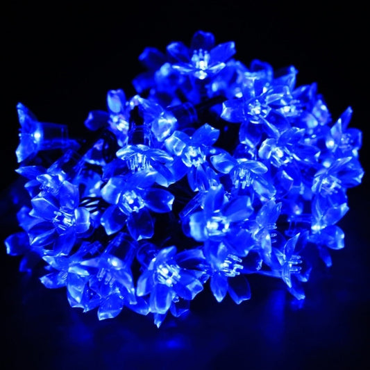 7M 50 LED Solar Flower String Light Multi-color Waterproof Christmas Party Outdoor Decor Light
