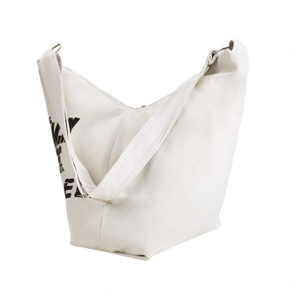 New Fashion Women Irregular Print Canvas Bag Cross Body School Bag Casual Satchel Shoulder Bag
