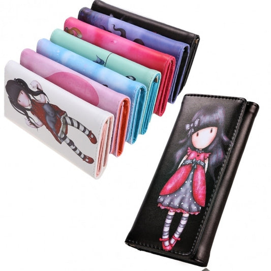 Stylish Ladies Korean Style Synthetic Leather Wallet Card Holder Cute Print Ractangle Purse