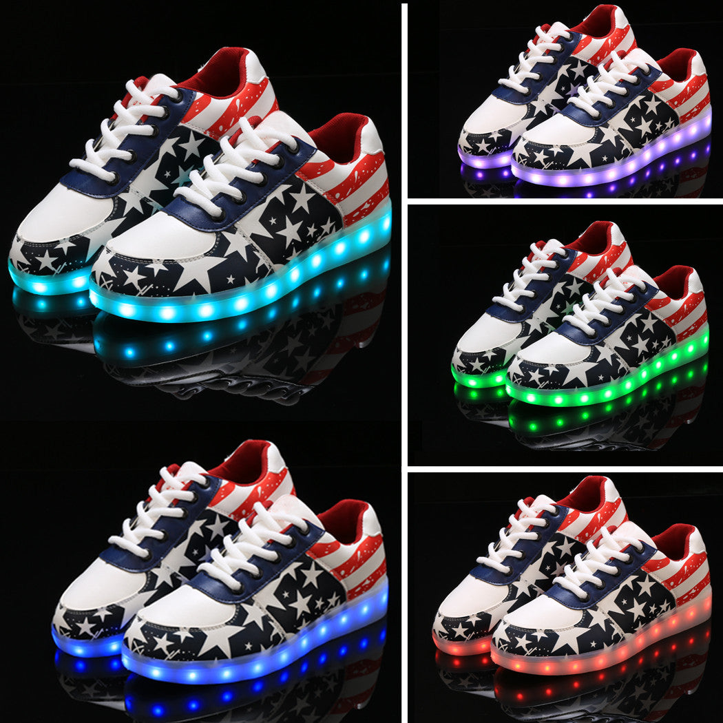 Fashion Unisex Lace Up LED Light Luminous Shoes Sportswear Sneaker Casual Shoes - MeetYoursFashion - 4