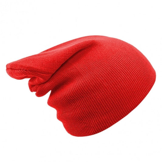 Unisex Casual Solid Stretchy Knitted Plain Beanie Hat Winter Fashion
