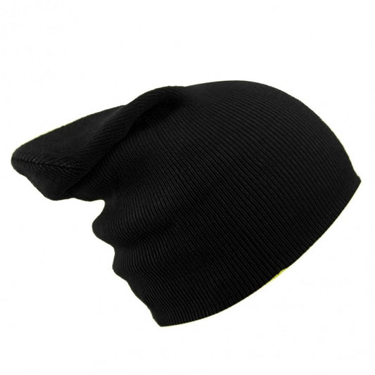 Unisex Casual Solid Stretchy Knitted Plain Beanie Hat Winter Fashion
