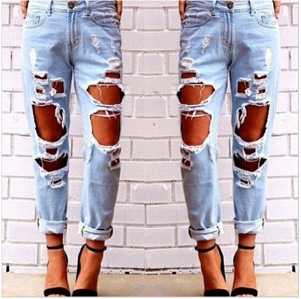 Big Holes Ripped Beggar BY Style Sexy Jeans - Meet Yours Fashion - 1
