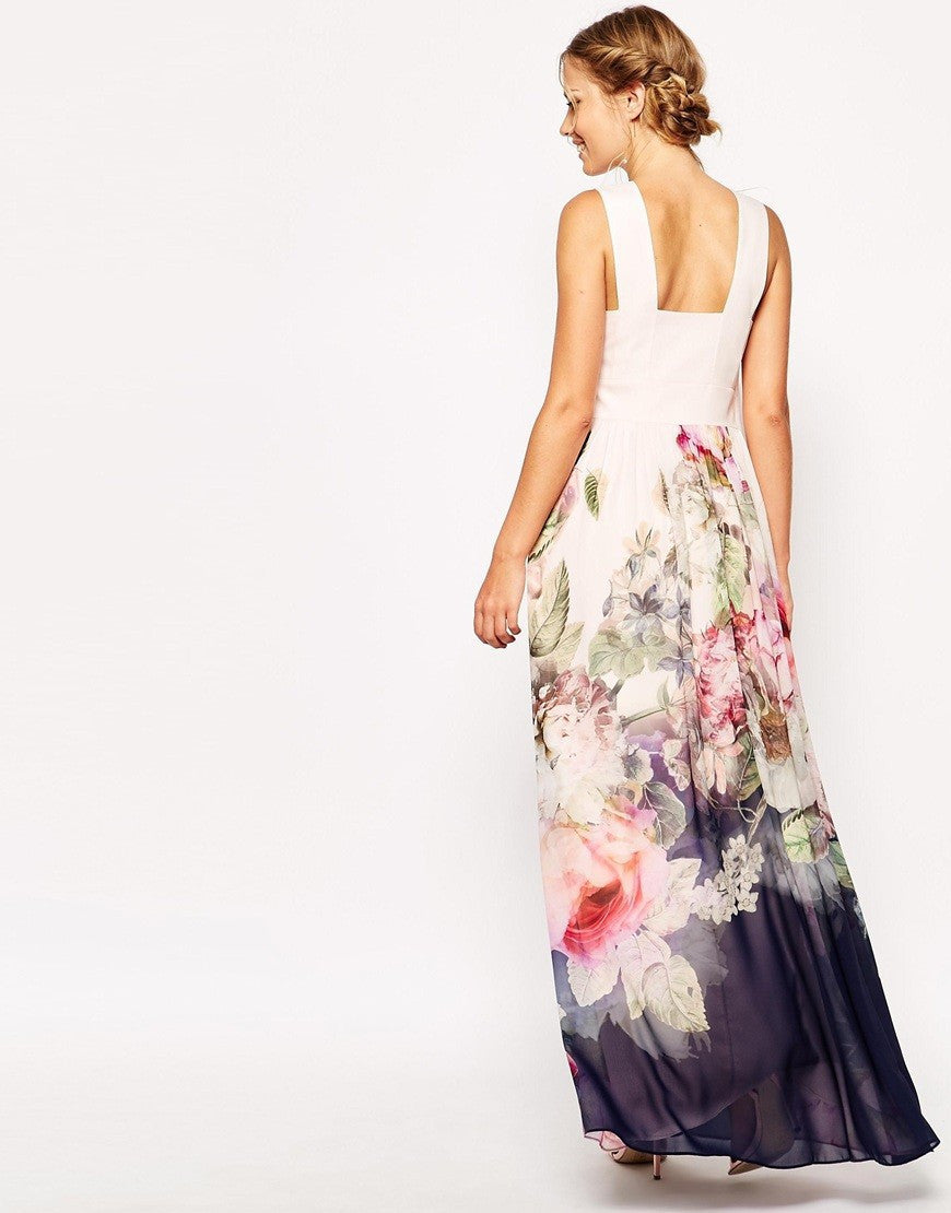 Floral Sleeveless Evening Party Long Maxi Dress - Meet Yours Fashion - 5