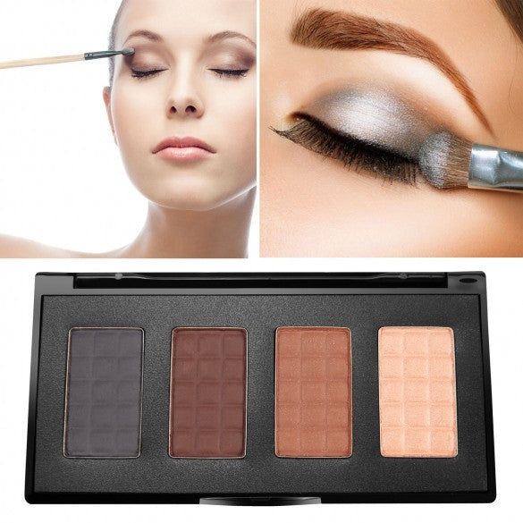 Kissemoji 4 Color Trendy Makeup Eyebrow Powder Makeup Palette Cosmetic Palette Eye Brow