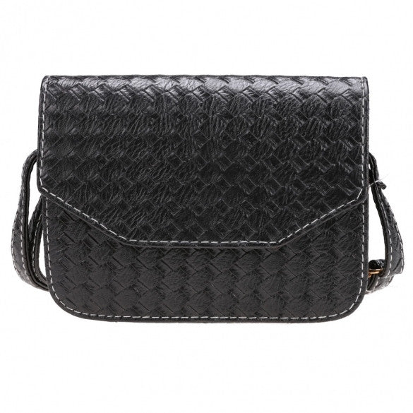 Fashion Women Weave Pattern Small Handbag One Shoulder Messenger Bag Flap Bag