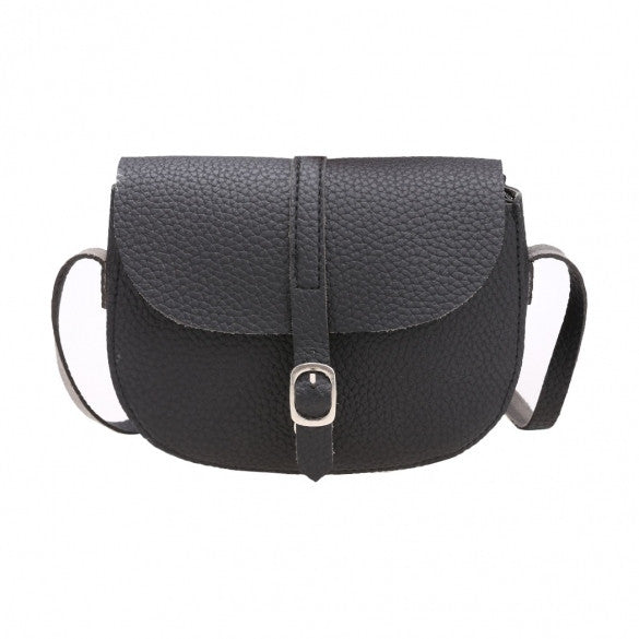 New Women Synthetic Leather Messenger Bag Soft Solid Flap Bag Hasp Closure Casual Party Shoulder Bag