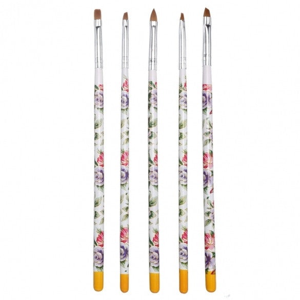 5pcs Acrylic UV Gel Nail Art Design Tips Dotting Painting Polish DIY Brush Pen Tool set
