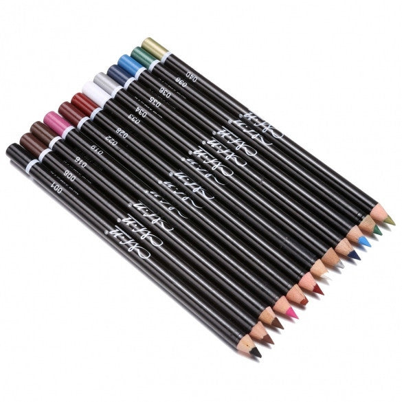 12 Colors Eyeliner Pencil Makeup Cosmetic Waterproof Eyebrow Eye Lip Liner Pencil