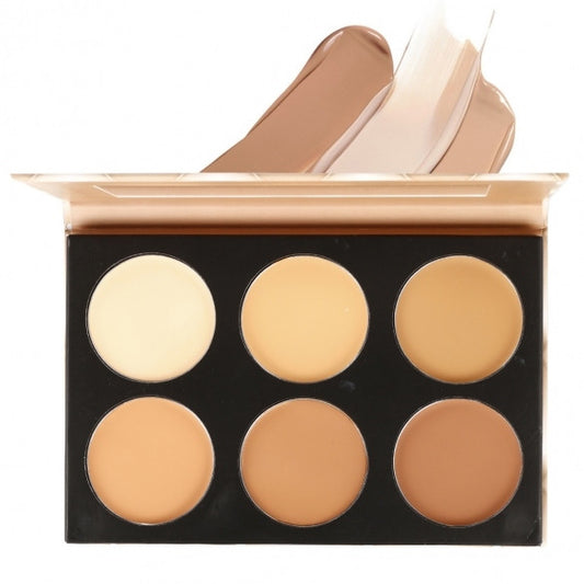 6 Colors Contour Face Cream Makeup Cosmetic Kit Concealer Palette With Mirror