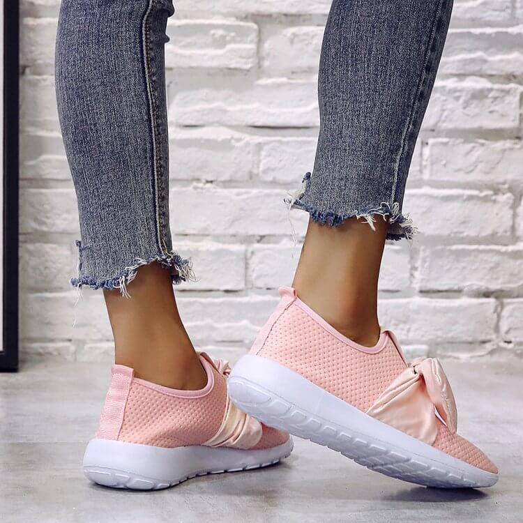 Fashion Chunky Bow Comfortable Sneakers