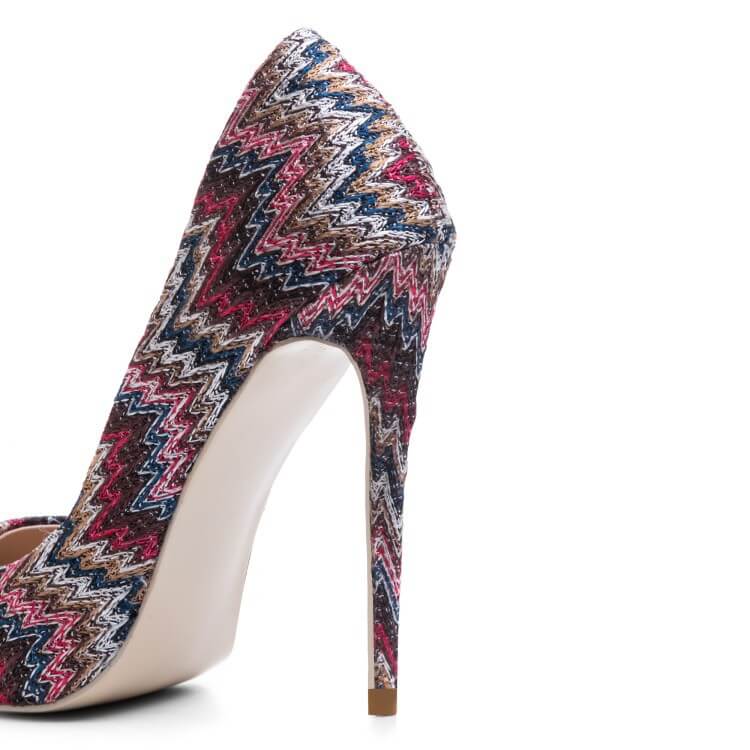 Summer Print Pointed Toe High Heel Ankle Boots