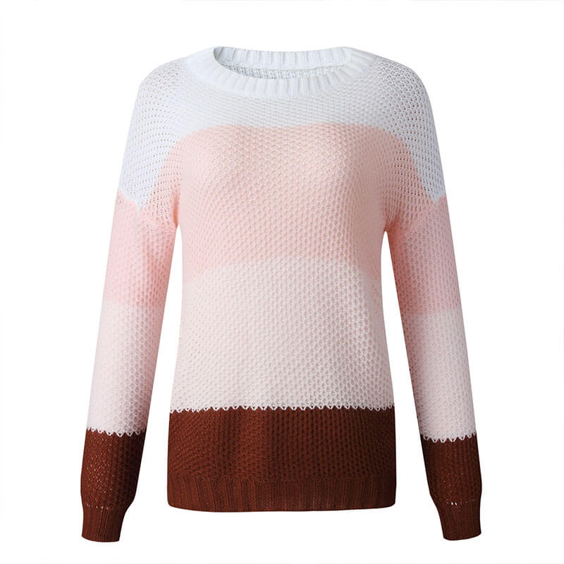 Colorblock Pullover Regular Sweater