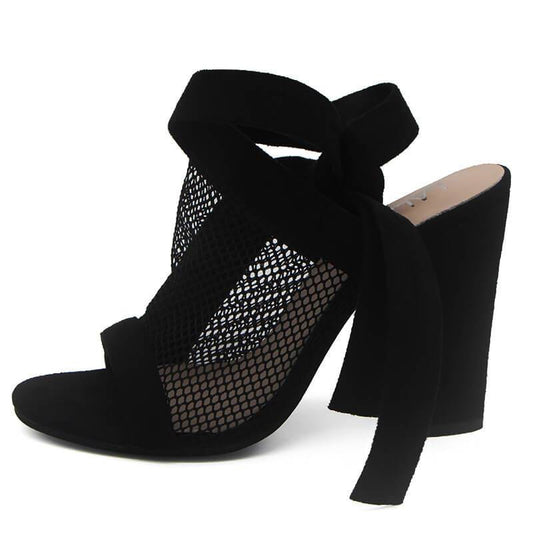 Strappy Ankle Chunky Heel Peep Toe Sandals